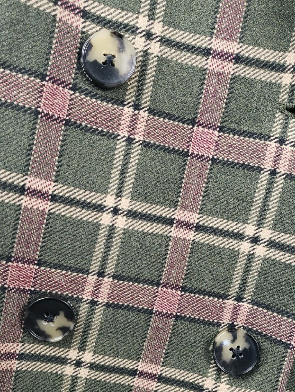 Aritzia Wilfred Wool-Blend Margaux Plaid Double Breasted Blazer in green Size 4 - Picture 3 of 8